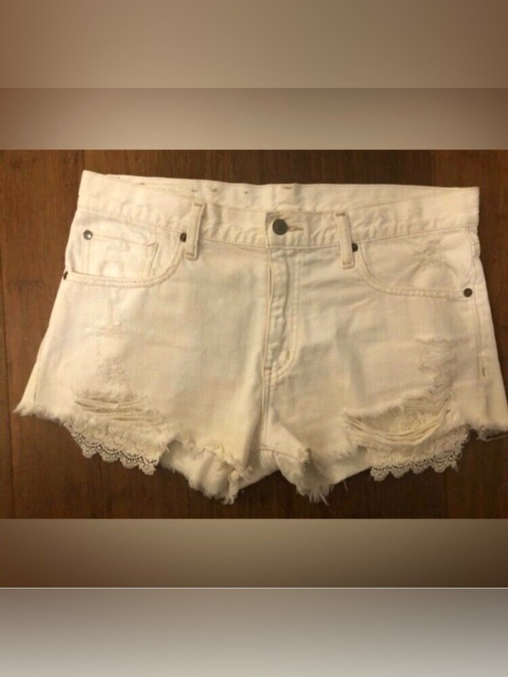 Ralph Lauren Denim & Supply Shorts Lace Shorty 28 Distressed Festival Boho